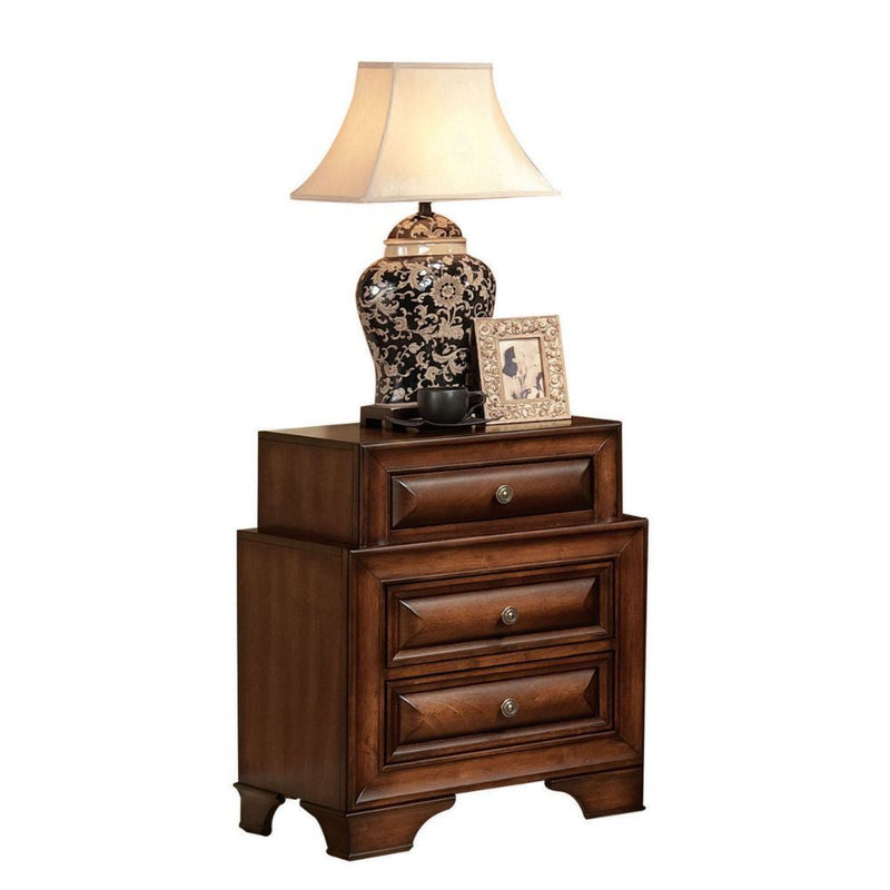 Konane - Nightstand - Brown Cherry