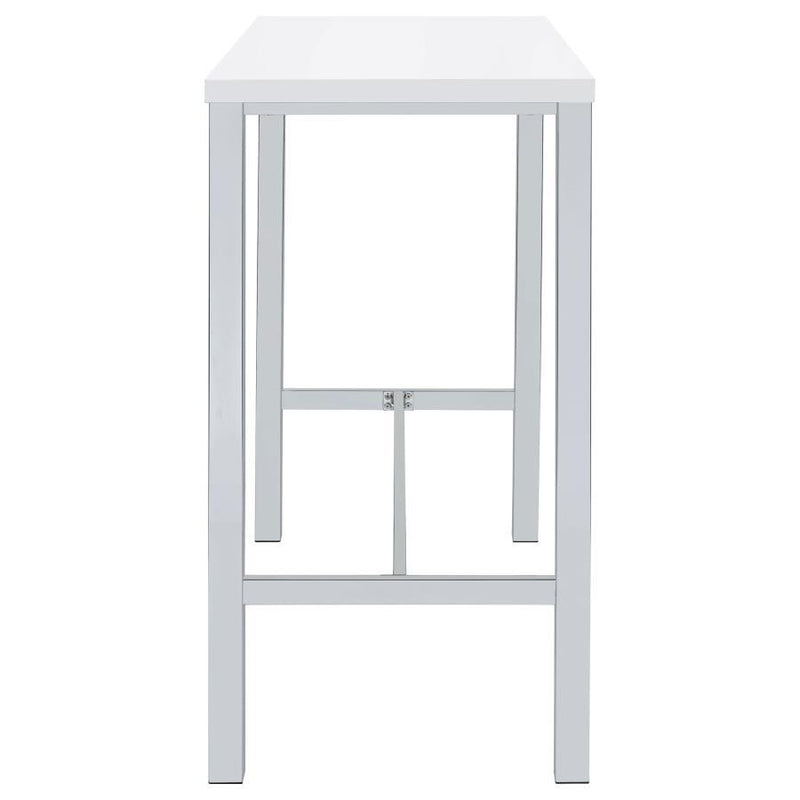 Natividad - 5 Piece Pub Height Bar Table Set - White High Gloss