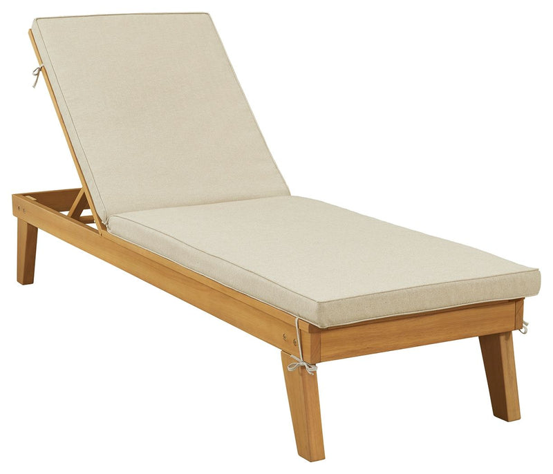 Byron Bay - Light Brown - Chaise Lounge With Cushion