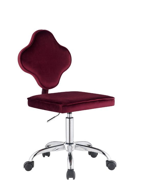 Clover - Office Chair - Red Velvet