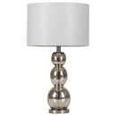 Mineta - Drum Shade Stacked Table Lamp - Antique Silver