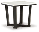 Fostead - Square End Table - White / Espresso