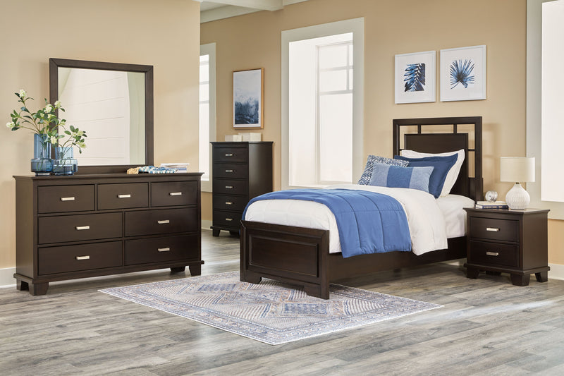 Covetown - Dark Brown - Dresser And Mirror