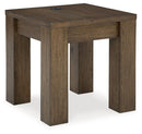 Rosswain - Square End Table - Warm Brown