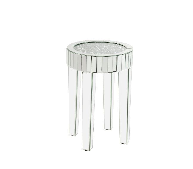 Ornat - End Table - Mirrored & Faux Diamonds - 24"