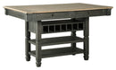 Tyler Creek - Rectangular Dining Room Counter Table - Black / Gray