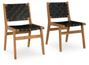 Fortmaine - Dining Room Side Chair (Set of 2) - Brown / Black