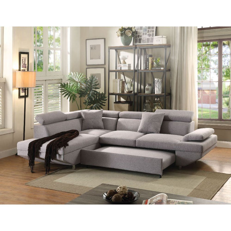 Jemima - Sectional Sofa - Gray Fabric