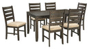 Rokane - Dining Room Table Set (Set of 7) - Brown