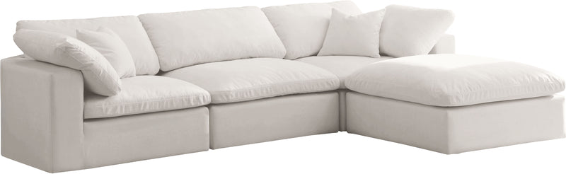 Cozy - Velvet Comfort Modular Sectional - Cream