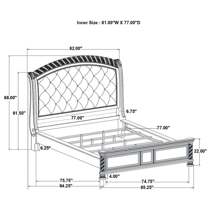 Emmett - Tufted Headboard Panel Bed