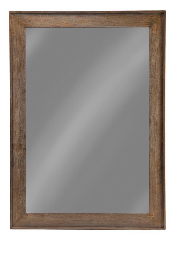Odafin - Rectangle Floor Mirror - Distressed Brown
