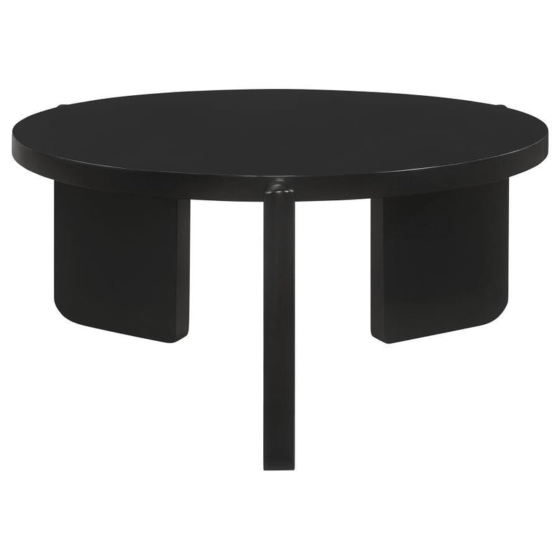 Cordova - Round Solid Wood Coffee Table - Black