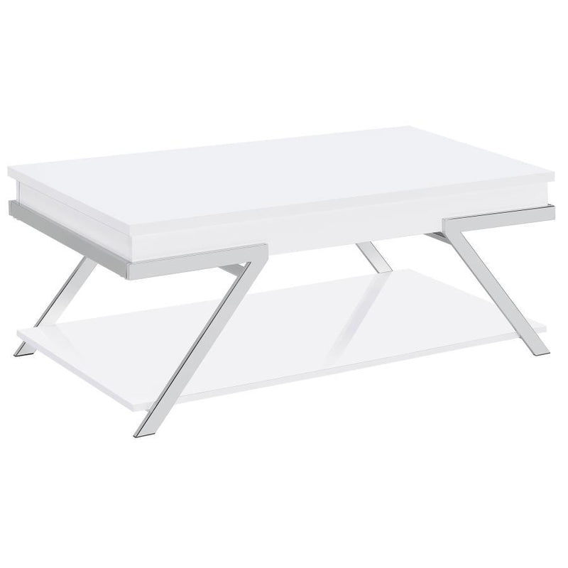 Marcia - Lift Top Coffee Table - White High Gloss