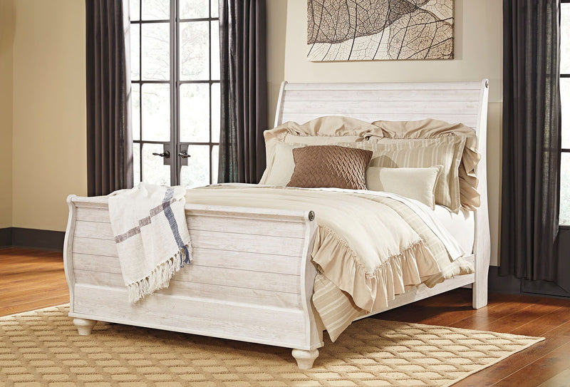 Willowton - Sleigh Bed