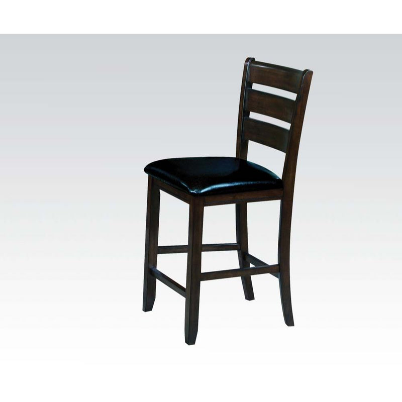 Urbana - Counter Height Chair (Set of 2) - Black PU & Espresso