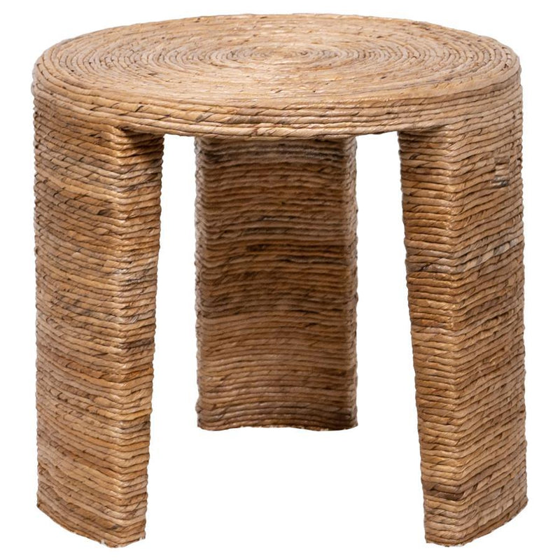 Artina - Woven Rattan Round Side End Table - Natural