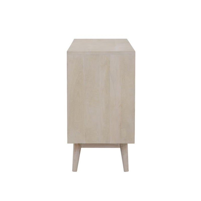 Ixora - 2-Door Accent Cabinet - White Washed and Black
