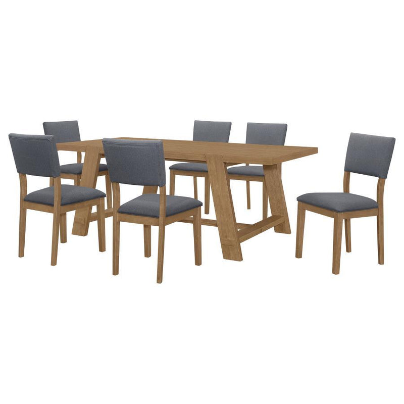 Sharon - Rectangular Trestle Base Dining Table Set