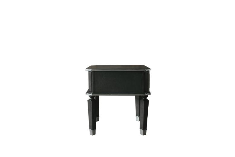 House - Beatrice End Table - Charcoal & Light Gray Finish