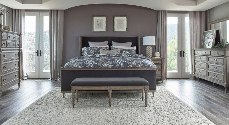 Alderwood - Upholstered Bench - French Grey