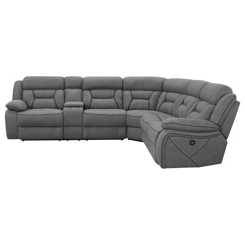 Higgins - Four-Piece Upholstered Power Sectional