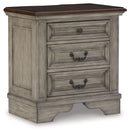 Lodenbay - Three Drawer Night Stand - Antique Gray